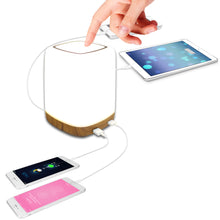 Laden Sie das Bild in den Galerie-Viewer, LAMPCHARGE SQ<br/>Nachttisch-Lampe mit USB<br/>4 Ports, 24 Watt Ladeleistung