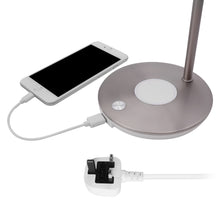 Laden Sie das Bild in den Galerie-Viewer, LAMPCHARGE QI<br/>Tisch-Lampe mit USB Port<br/>20 Watt Ladeleistung