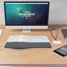 Laden Sie das Bild in den Galerie-Viewer, MERGOKEY<br/>ergonomische Mac Tastatur<br/>mit Handballenauflage