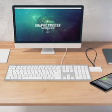 Laden Sie das Bild in den Galerie-Viewer, ACEKEY USB-C<br/>schlanke, erweiterte Mac Tastatur<br/>Alu-Design mit Ziffernblock