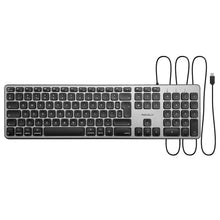 Laden Sie das Bild in den Galerie-Viewer, UCZKEY USB-C Mac Tastatur <br/><b>mit deutlicher Tastenwölbung</b><br/>Space Grey-Design mit Ziffernblock