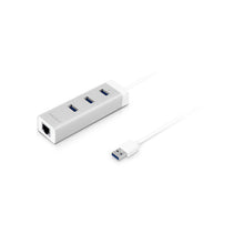 Laden Sie das Bild in den Galerie-Viewer, Macally USB 3 Hubs mit Ethernet&lt;br/&gt;3-Port USB-A Hub &amp; Gigabit Ethernet
