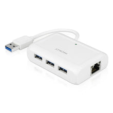 Laden Sie das Bild in den Galerie-Viewer, Macally USB 3 Hubs mit Ethernet&lt;br/&gt;3-Port USB-A Hub &amp; Gigabit Ethernet
