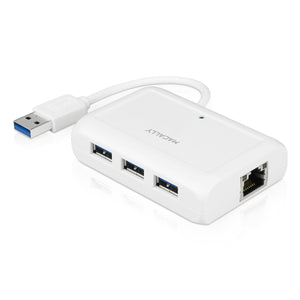 Macally USB 3 Hubs mit Ethernet<br/>3-Port USB-A Hub & Gigabit Ethernet
