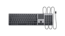 Laden Sie das Bild in den Galerie-Viewer, UCZKEY USB-C Mac Tastatur &lt;br/&gt;&lt;b&gt;mit deutlicher Tastenwölbung&lt;/b&gt;&lt;br/&gt;Space Grey-Design mit Ziffernblock
