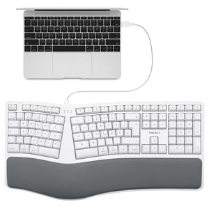 MERGOKEY<br/>ergonomische Mac Tastatur<br/>mit Handballenauflage
