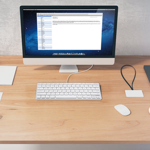 SLIMKEYC (US Layout)<br/>kompakte Mac-Tastatur<br/>Klein, flach & leicht - mit USB