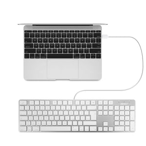 SLIMKEYPROA<br/>erweiterte Mac Tastatur<br/>Alu-Design mit Ziffernblock